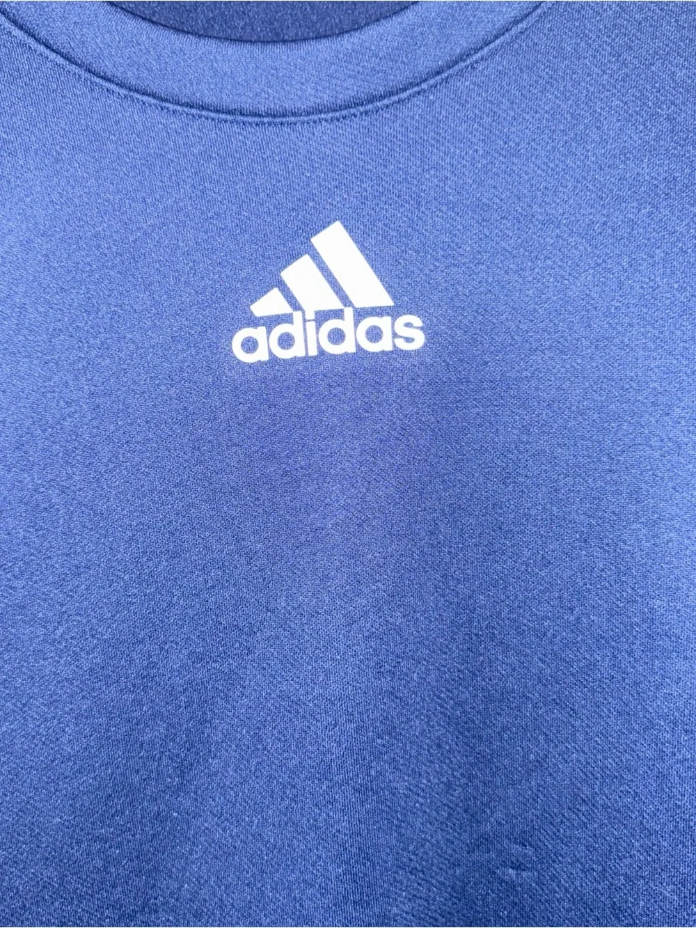 adidas Navy Crewneck Pullover with White Chest Logo